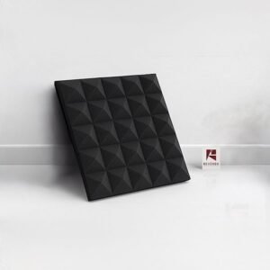 ReverbX® Pyramid Acoustic Foam Panels (Pack of 126) – Compressed Packing – 12” X 12” X 2”, 38 Density | Acoustical Soundproofing for Studio, Theater etc | Echo & Reverb Absorption (Charcoal Black)